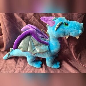 Aurora Blue & Purple Dragon Stuffed Animal - Dinos & Dragons - NWT